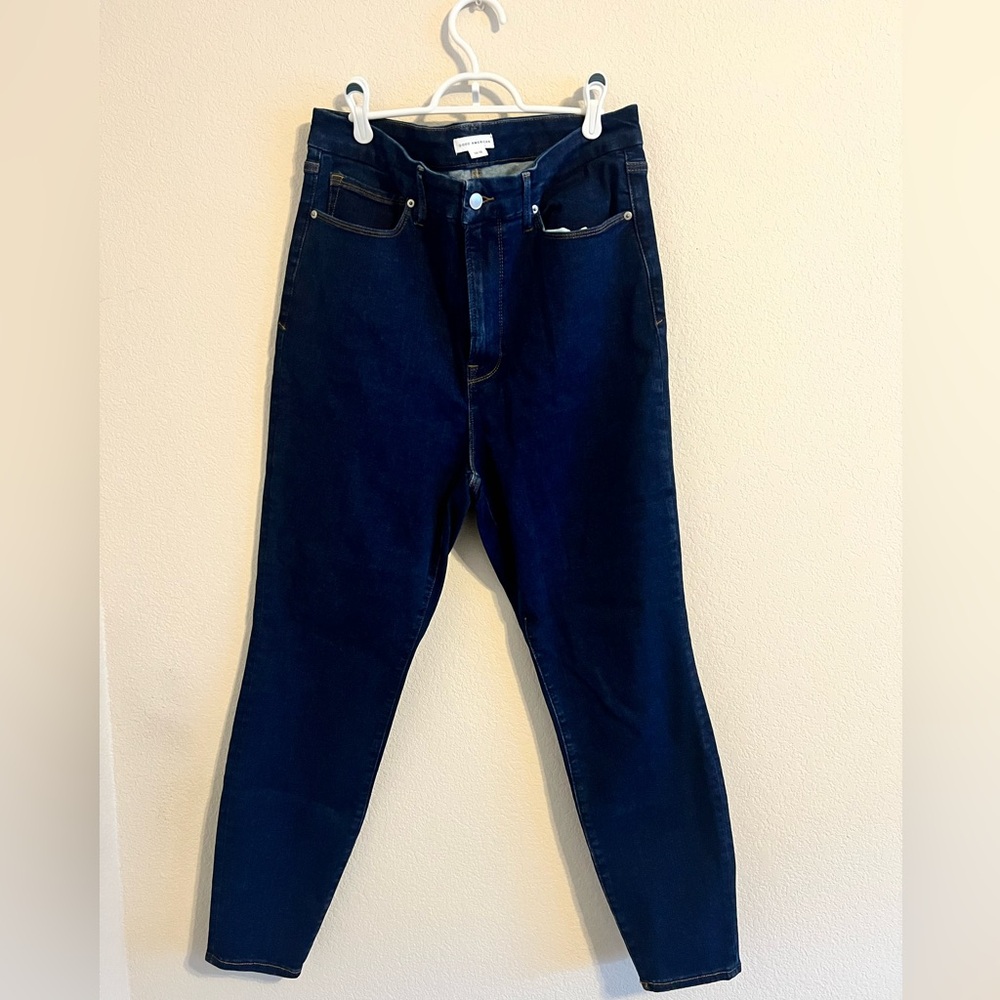Good American GOOD WAIST ALWAYS FITS SKINNY JEANS size 14-18 BLUE
